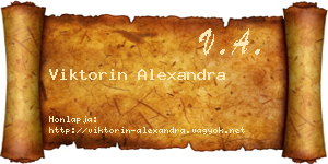 Viktorin Alexandra névjegykártya